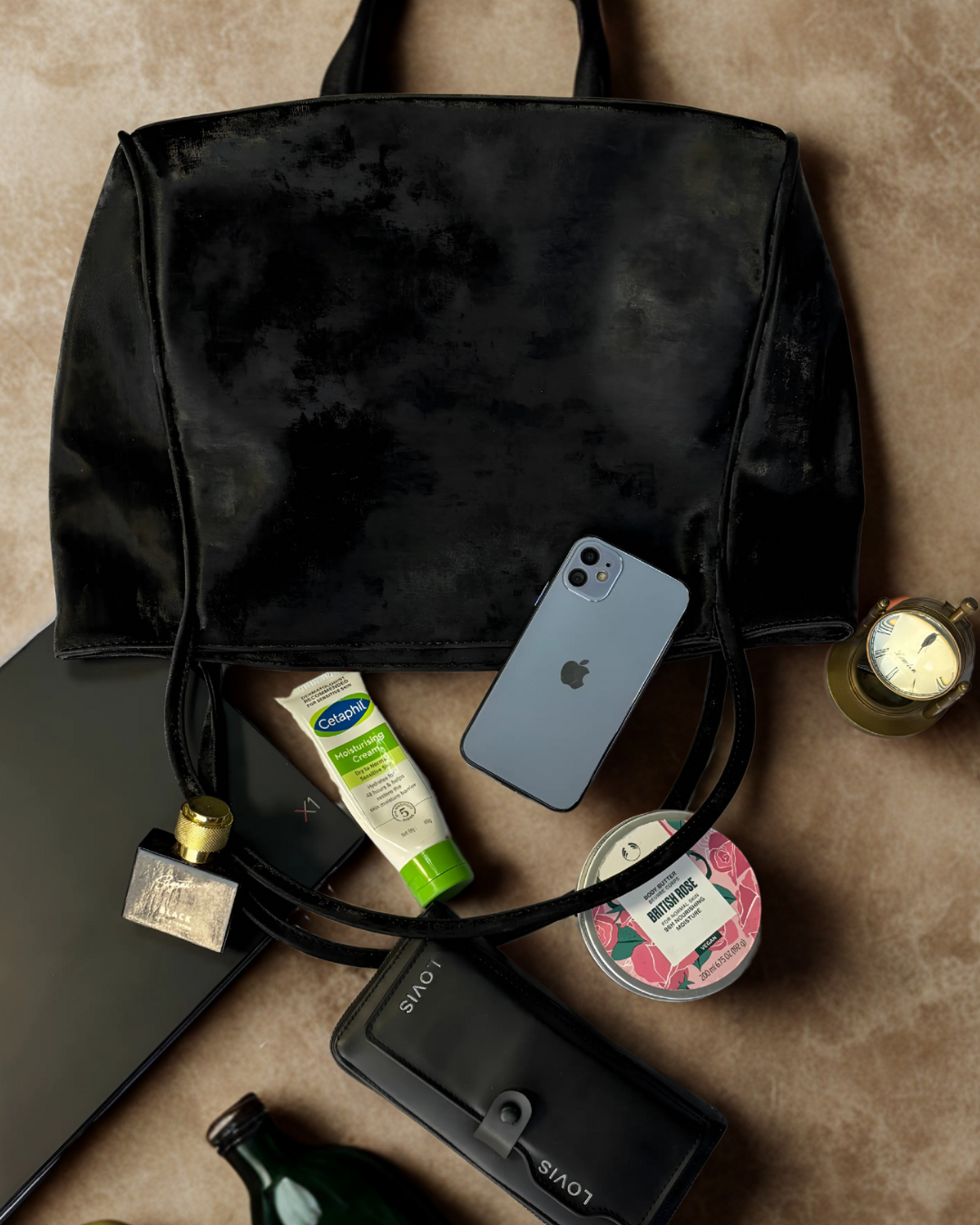 Black Velvet Tote