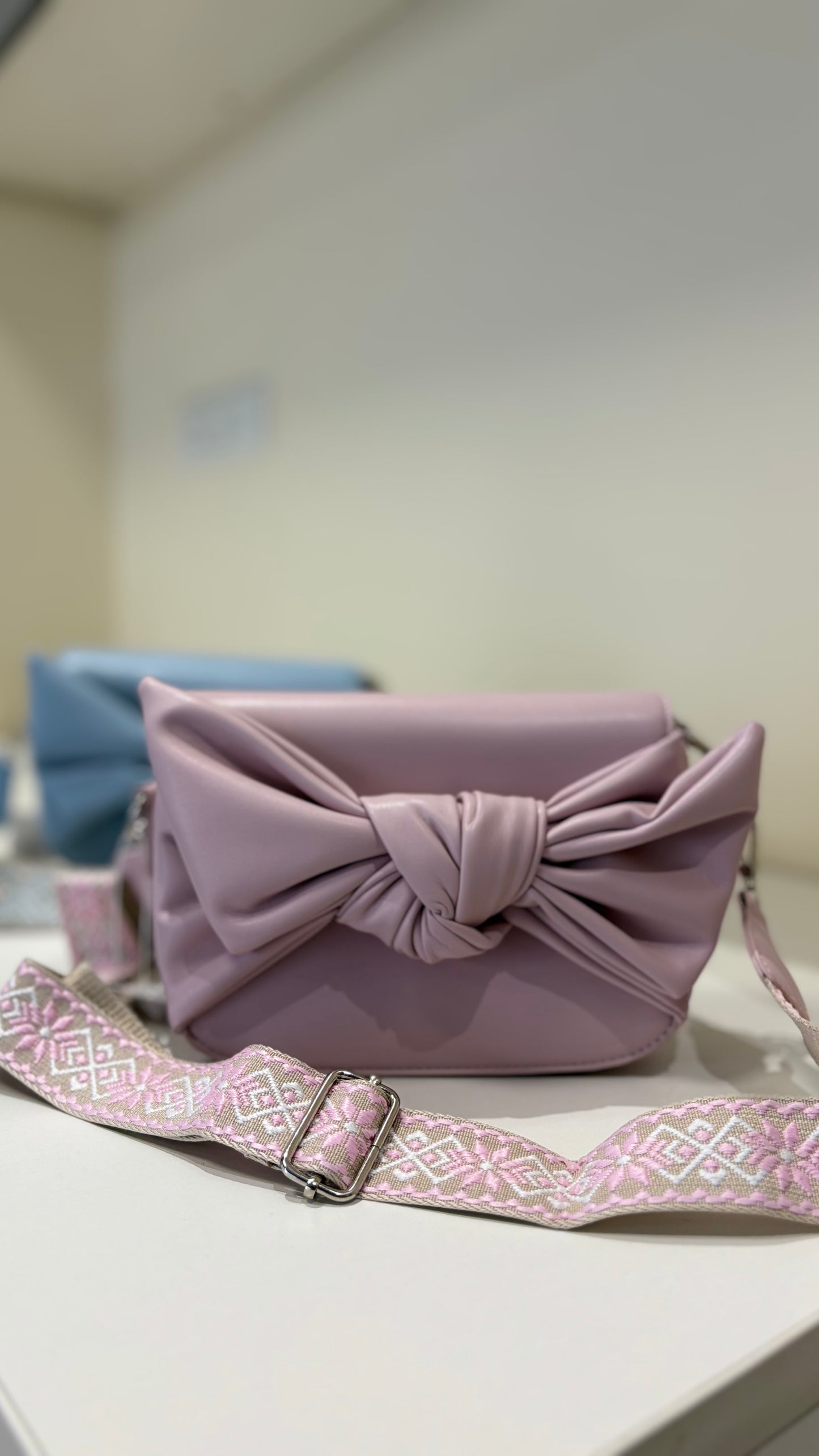 Wide Strap Bow Bag