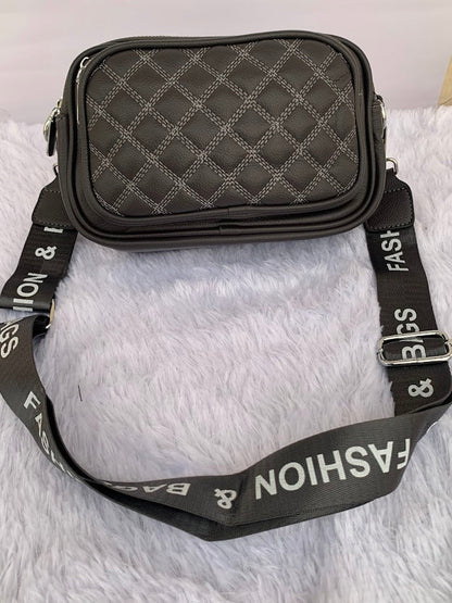 Embroidered Broad Belt  Crossbody Bag