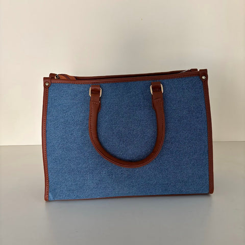 Denim office bag
